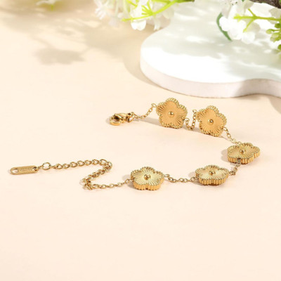 SHIMMERA Stainless Steel Gold-plated Charm Bracelet
