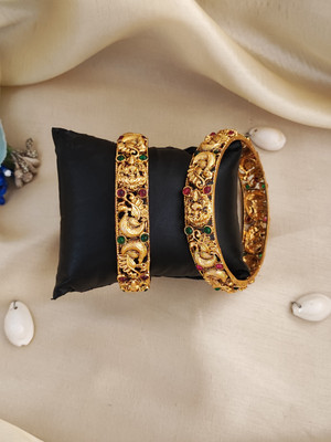Oye Kudiye Alloy Gold-plated Bangle Set(Pack of 2)