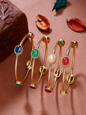 ANOUK Alloy Gold-plated Bangle Set(Pack of 4)