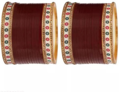 Aaroz and Company Plastic Rhinestone Bangle Set(Pack of 36)