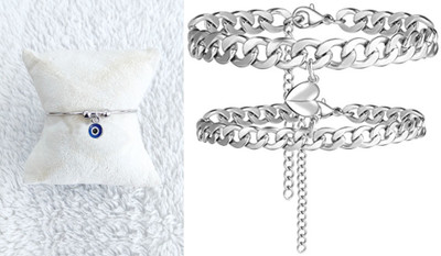 P R Production Brass Charm Bracelet(Pack of 2)