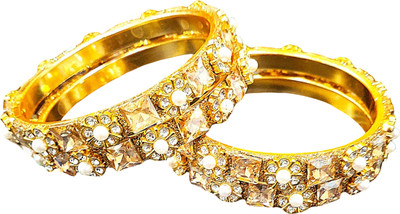 Passionate Metal Gold-plated Bangle Set(Pack of 4)