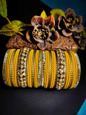 Rijoli Metal Zircon Bangle Set(Pack of 34)