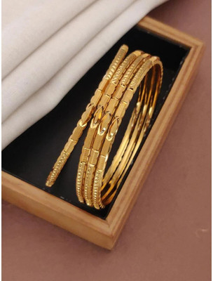 Dharti Ent Copper Gold-plated Bangle Set(Pack of 4)