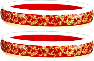 BOVZEN Plastic Gold-plated Bangle(Pack of 2)