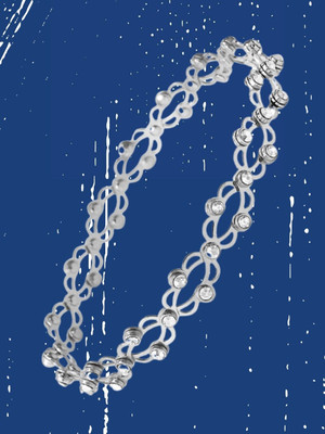 RKB SALES Alloy Cubic Zirconia Silver Bracelet
