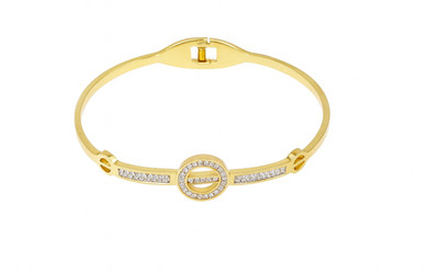 NMRK,R R Enterprises Stainless Steel Diamond Gold-plated Charm Bracelet