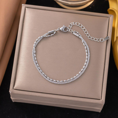 MYKI Stainless Steel Gold-plated Charm Bracelet