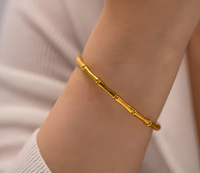 anjni creation Stainless Steel Gold-plated Kada