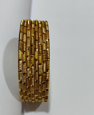AnjaliImitation Brass Gold-plated Bangle Set(Pack of 8)
