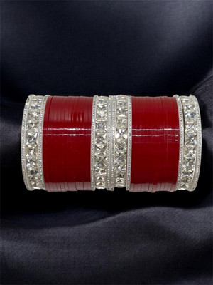 Anmay traders Plastic Zircon Silver Chudas