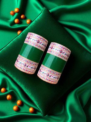 ZYNGL Plastic Zircon Bangle Set(Pack of 64)