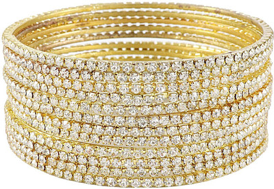 T4 JEWELS Brass Bangle Set(Pack of 12)