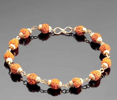 Anshi Creations Rudraksha Gold-plated Bracelet Set