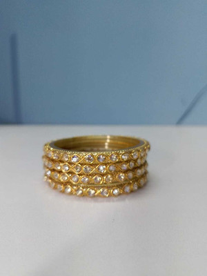 DivaEnterprise Alloy Gold-plated Bangle Set(Pack of 4)