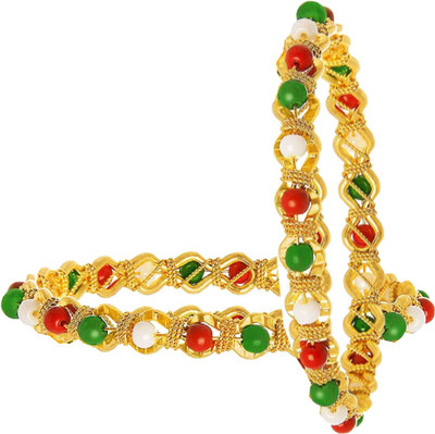 FFC-FASHION FOR CHOICE Copper Gold-plated Bangle Set(Pack of 2)