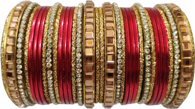 thesakshitrader Glass, Alloy Cubic Zirconia, Diamond Bangle Set(Pack of 10)