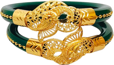 ZR JEWELS Plastic Gold-plated Shakha Pola(Pack of 2)
