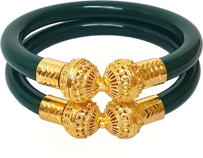 ZR JEWELS Brass Gold-plated Shakha Pola(Pack of 2)