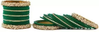 Rajwadi Alloy Pearl Bangle Set(Pack of 42)