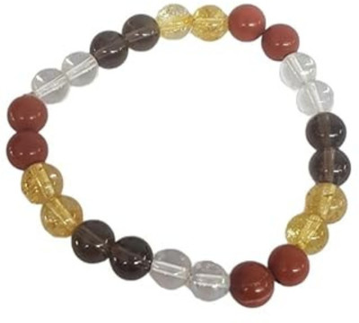 VIBESLE Stone, Citrine, Clear Quartz Beads, Crystal Charm Bracelet