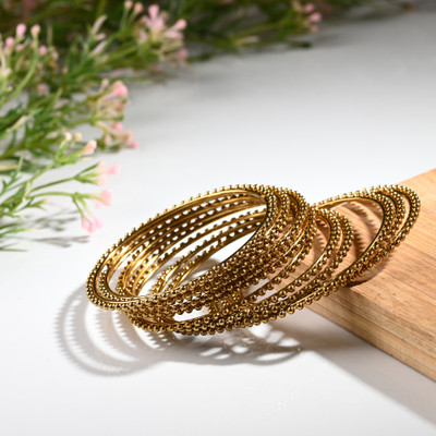 AFAST Metal Enamel Bangle Set(Pack of 10)