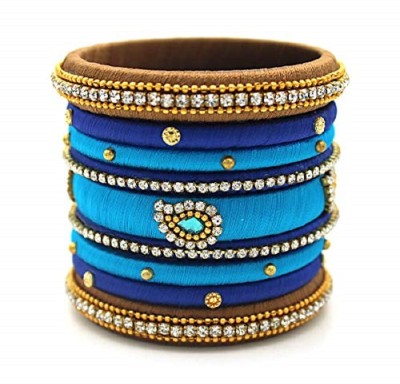 SiirAaka's Fabric, Dori, Plastic Bangle Set(Pack of 9)