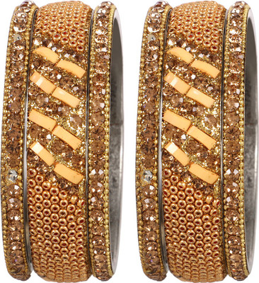 CHURA KING Alloy Cubic Zirconia Bangle Set(Pack of 6)