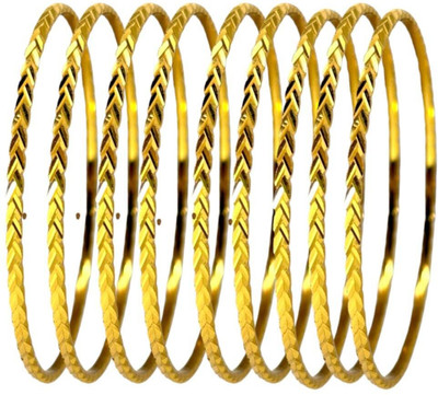 MSS Alloy Gold-plated Bangle(Pack of 8)