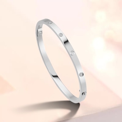 MYKI Stainless Steel Crystal Gold-plated Bracelet