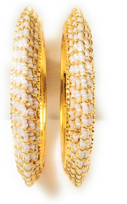 Santosh Jewels Alloy Gold-plated Bangle Set(Pack of 2)