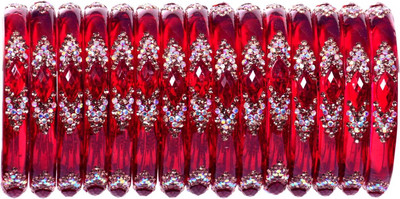 sanvi Glass Cubic Zirconia Kada(Pack of 10)
