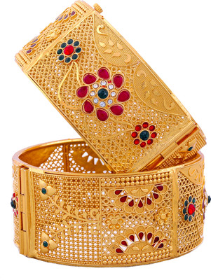 SHIV FASHION Brass Gold-plated Bangle(Pack of 2)