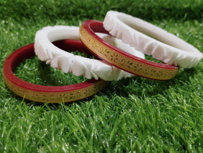 star variety mart Shell Gold-plated Bangle Set(Pack of 4)