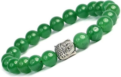 VIBESLE Crystal, Green Jade Beads Charm Bracelet