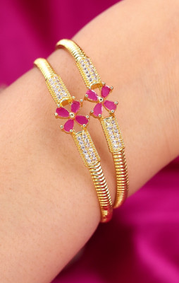 ratan jewels Brass Gold-plated Bangle Set(Pack of 2)