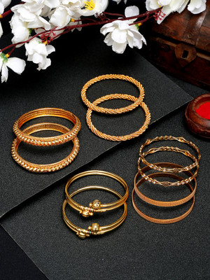ANOUK Alloy Gold-plated Bangle Set(Pack of 10)