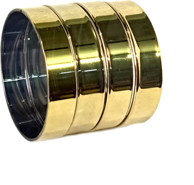 GulNaz Creations Glass Gold-plated Bangle Set(Pack of 4)