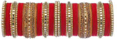 ELITEBAZAAR Metal Silver Bangle Set(Pack of 58)