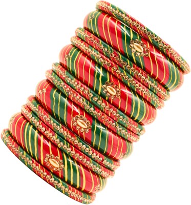 Riwaaj Lahthi Muzaffarpur Lac Bangle Set(Pack of 12)