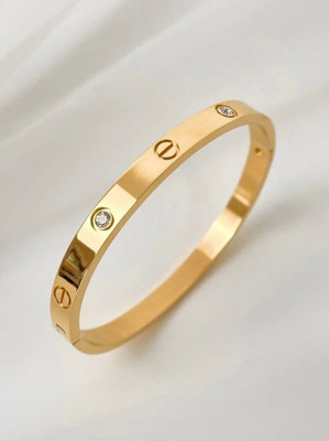 Neerajyoti Stainless Steel Cubic Zirconia Brass Bracelet
