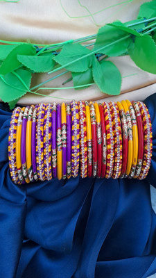 rcl Lac Ruby Gold-plated Bangle Set(Pack of 10)