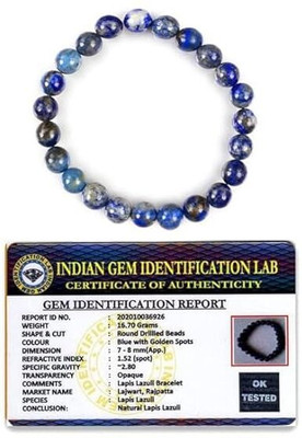 DVISHA Lapiz Lazuli, Stone Beads, Crystal Bracelet