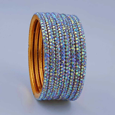 raf dukan in Metal Crystal Gold-plated Bangle(Pack of 8)