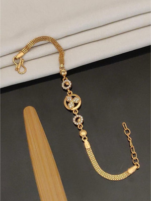 GlanzReich Brass Zircon Gold-plated Bracelet