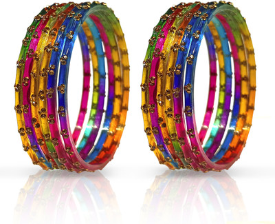 beutifly Glass Bangle Set(Pack of 2)