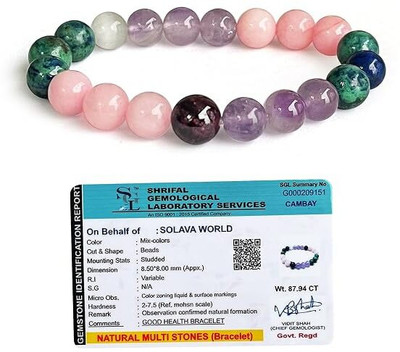 VIBESLE Stone, Rose Quartz, Amethyst Crystal Bracelet