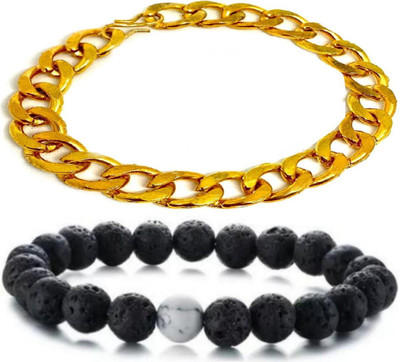 HouseOfCommon Metal, Crystal, Alloy Bracelet(Pack of 2)