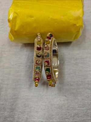 Kangan Mahal Alloy Gold-plated Bangle Set(Pack of 2)