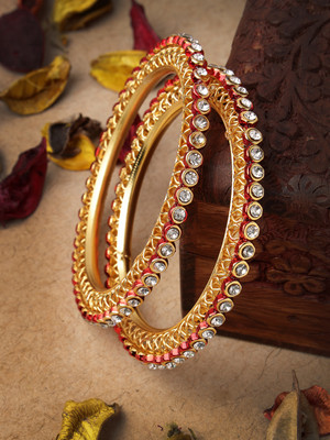 Sanjog Alloy Gold-plated Bangle Set(Pack of 2)